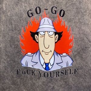 NEW!!  GO GO  F U C K   YOURSELF distressed tee